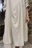 Made in Italy Purdy Pure Cotton Smock Dress Stone